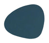 Lind Dna Curve Glass Coaster Nupo leer, donkerblauw