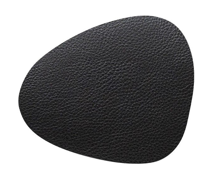 [product_category]-Lind Dna Curve Glass Coaster Serene Leather, Black-Lind DNA-5711590996882-991512-LIN-1