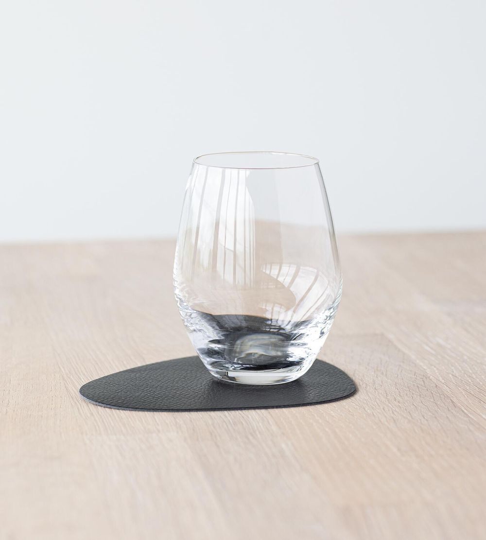 [product_category]-Lind Dna Curve Glass Coaster Serene Leather, Black-Lind DNA-5711590996882-991512-LIN-2