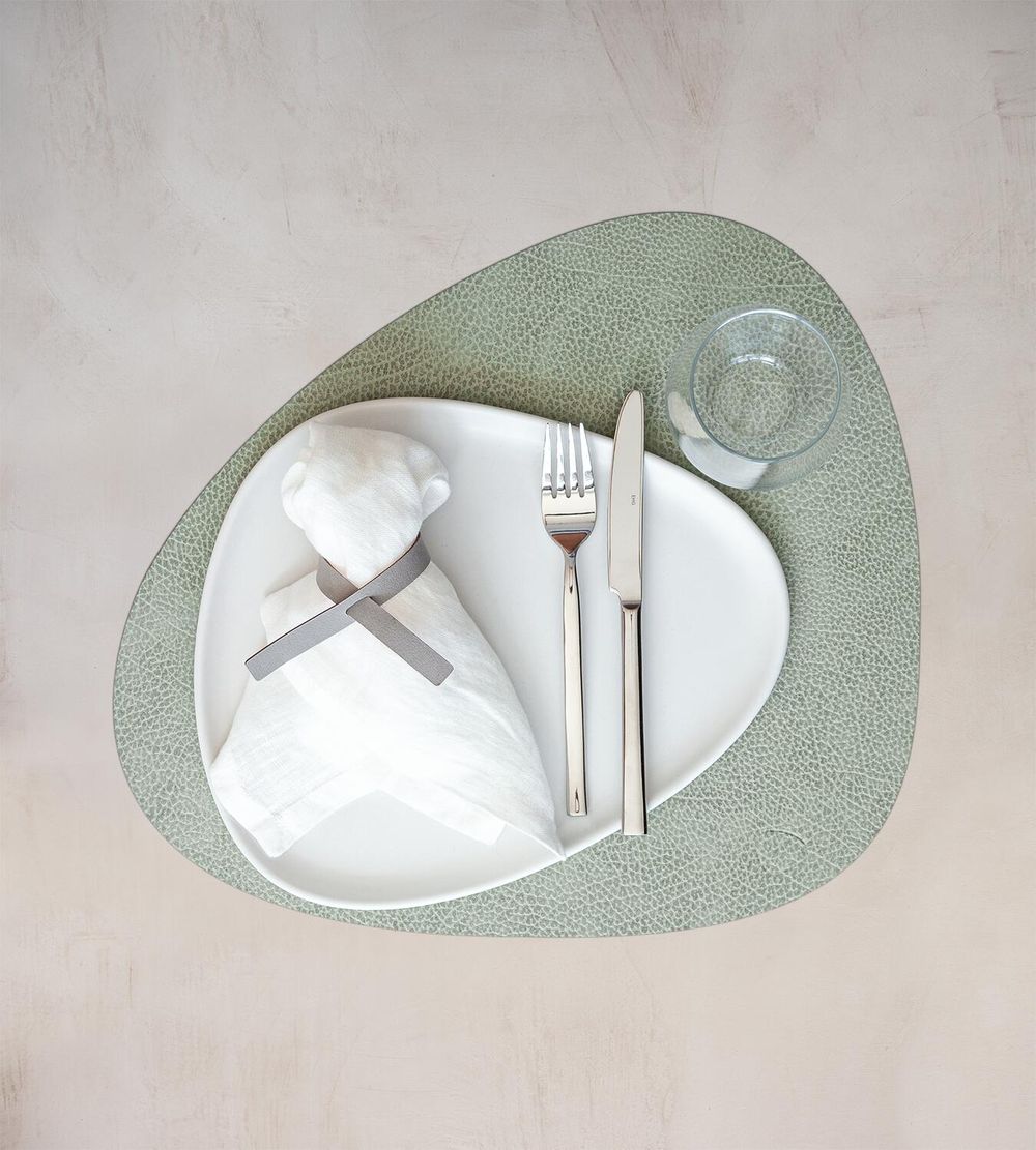 [product_category]-Lind Dna Curve Placemat Hippo Leather L, Olive Green-Lind DNA-5711905516675-983570-LIN-2
