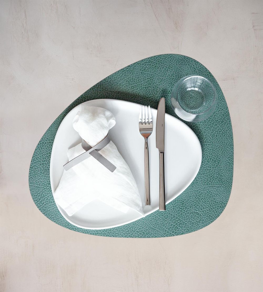 [product_category]-Lind Dna Curve Placemat Hippo Leather L, Pastel Green-Lind DNA-5711591421451-981130-LIN-2