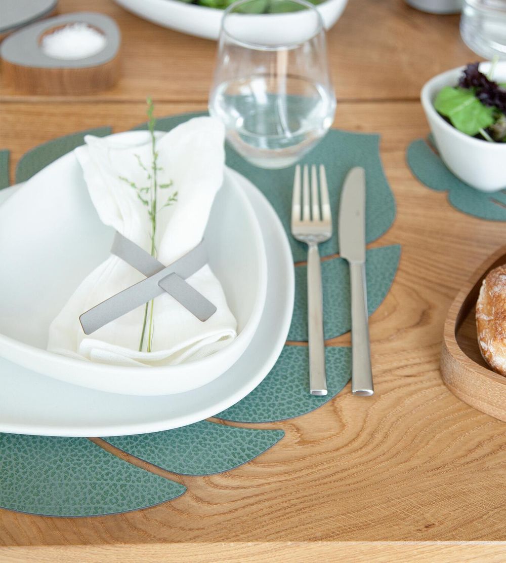 [product_category]-Lind Dna Leaf Placemat Hippo Leather L, Pastel Green-Lind DNA-5711905518112-989949-LIN-2