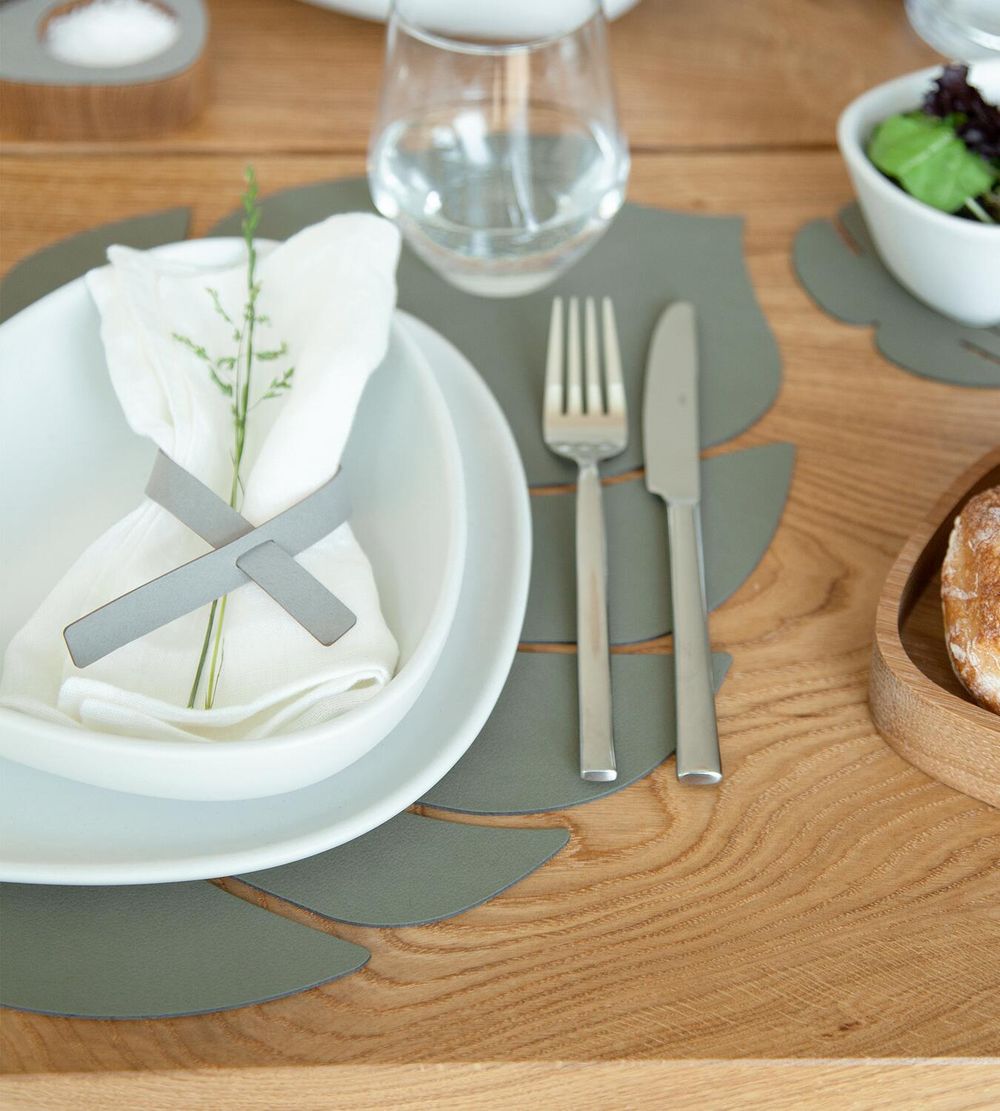 [product_category]-Lind Dna Leaf Placemat Nupo Leather L, Armygreen-Lind DNA-5711905518167-989954-LIN-2