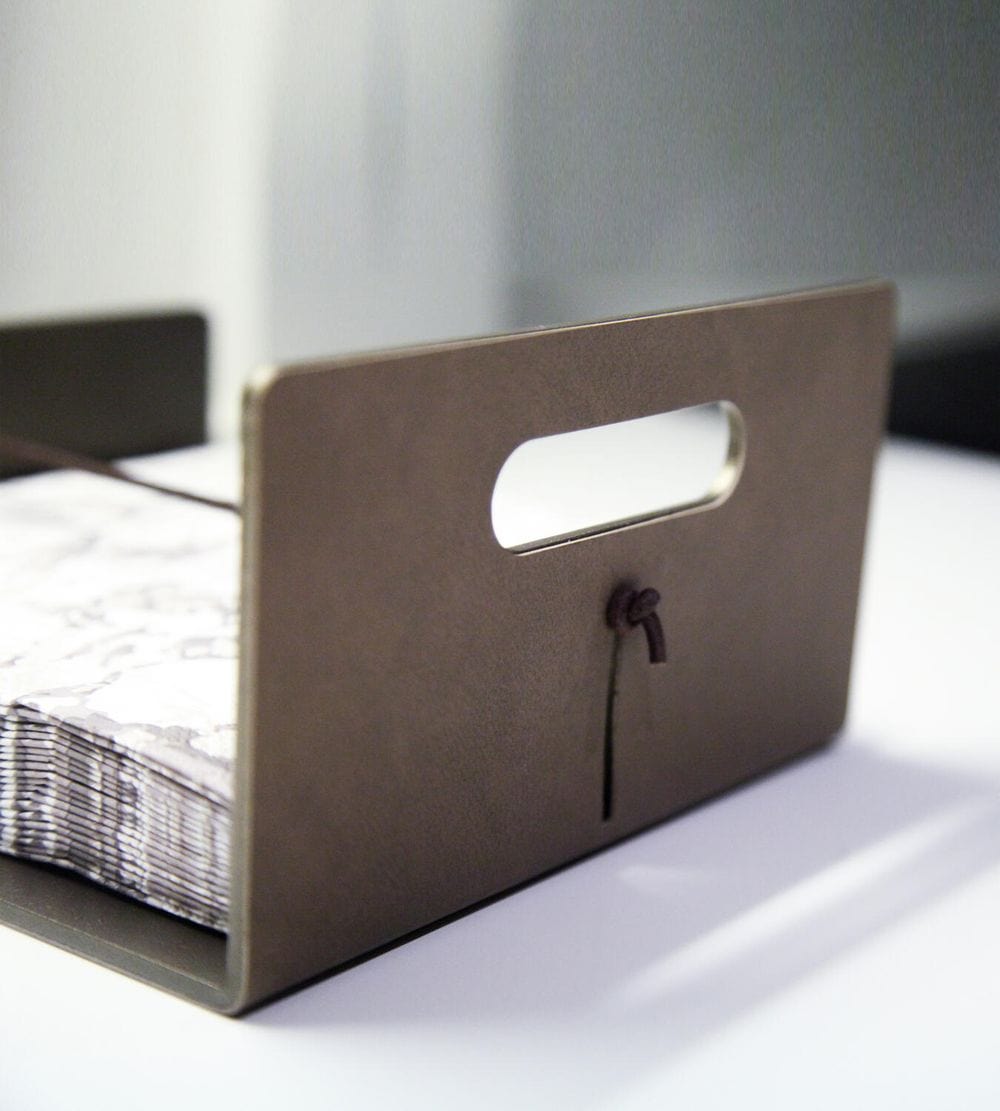 [product_category]-Lind Dna Napkin Holder Nupo Leather, Brown/Bronze-Lind DNA-5711590470399-981355-LIN-2