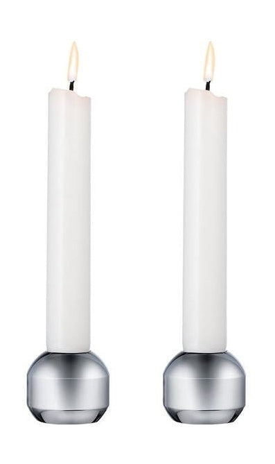 [product_category]-Lind Dna Silhouette 34 Candle Holder Set Of 2, Chrome-Lind DNA-5711590999555-991571-LIN-1