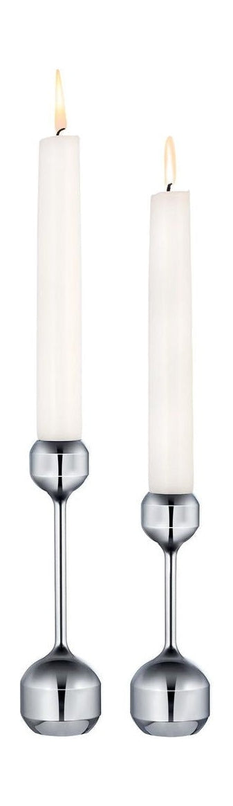 [product_category]-Lind Dna Silhouette Set 120+145 Candle Holder, Chrome-Lind DNA-5711590999579-991573-LIN-1