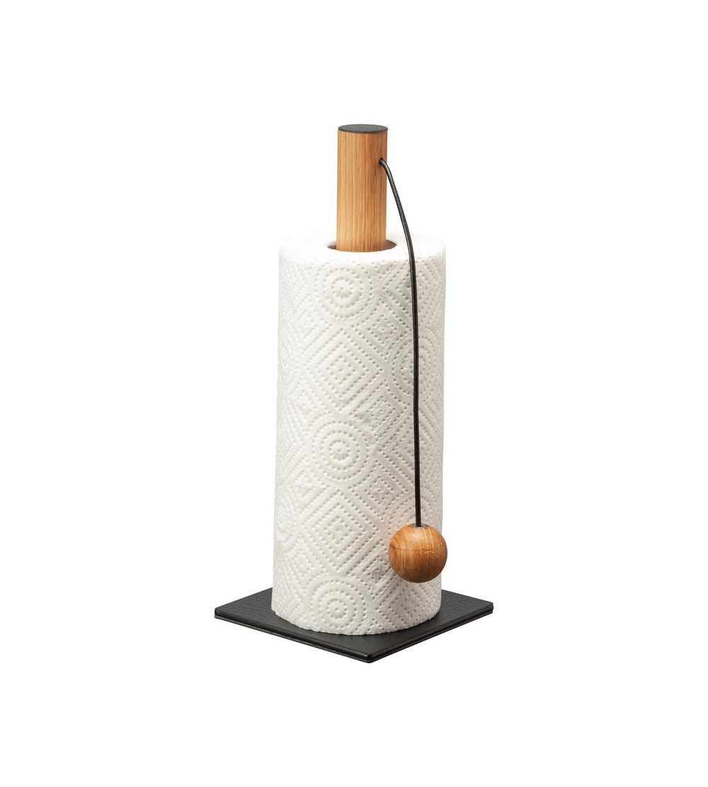 [product_category]-Lind Dna Spring Kitchen Roll Holder Bull Leather, Black-Lind DNA-5711905530312-991325-LIN-2