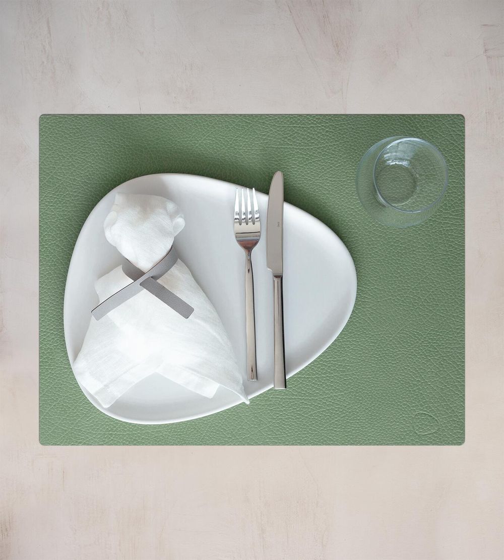 [product_category]-Lind Dna Square Placemat Hippo Leather L, Forest Green-Lind DNA-5711905522676-990214-LIN-2