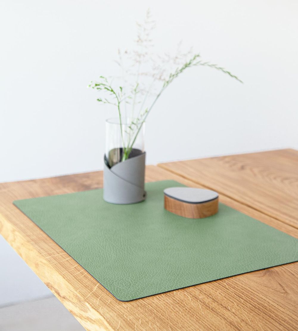 [product_category]-Lind Dna Square Placemat Hippo Leather L, Forest Green-Lind DNA-5711905522676-990214-LIN-4