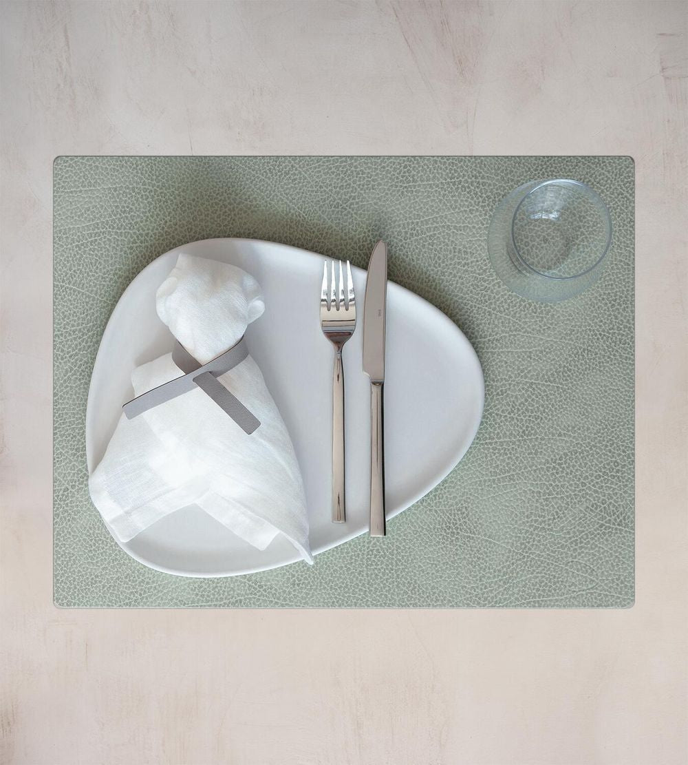 [product_category]-Lind Dna Square Placemat Hippo Leather L, Olive Green-Lind DNA-5711905517078-983610-LIN-2