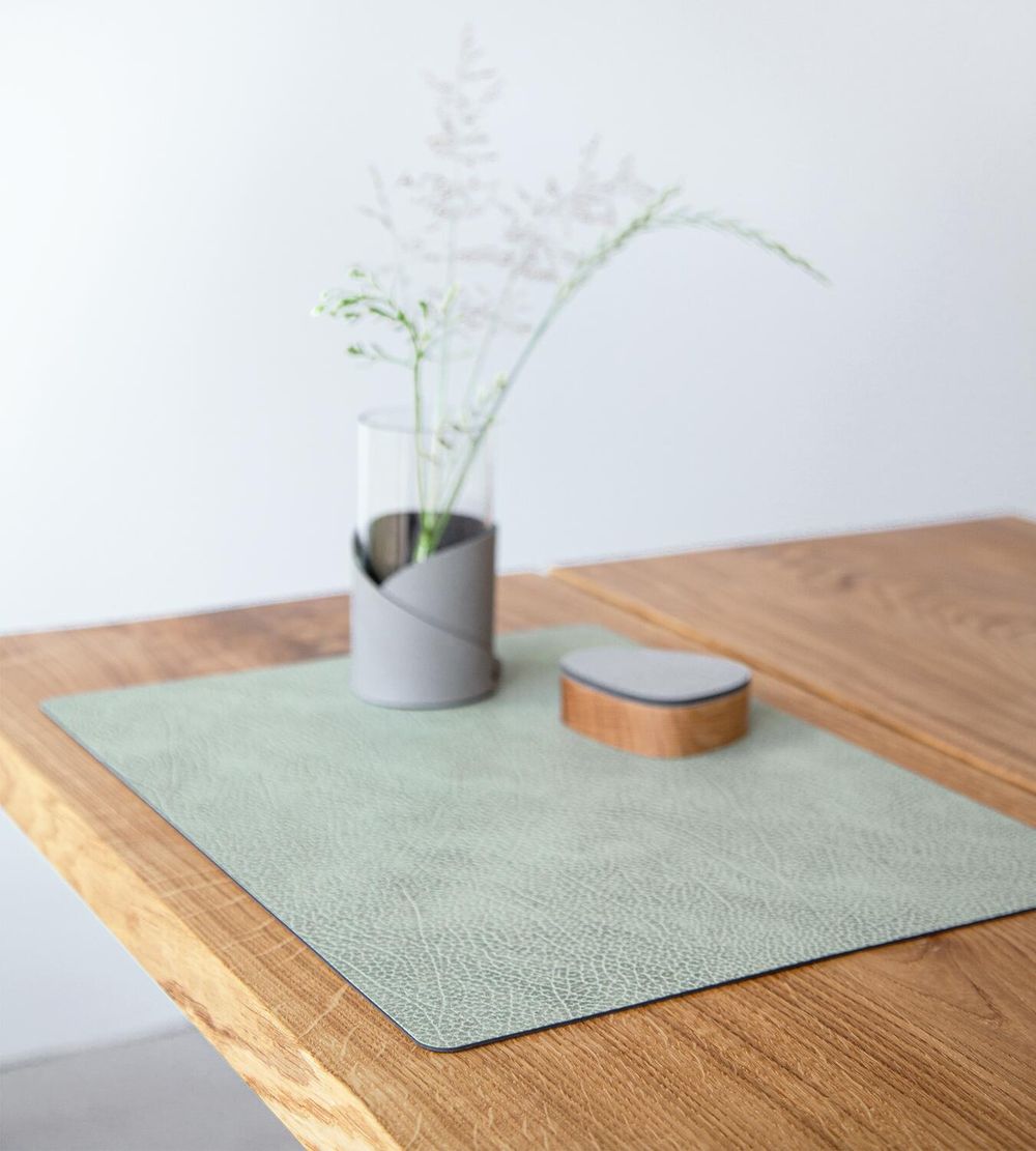 [product_category]-Lind Dna Square Placemat Hippo Leather L, Olive Green-Lind DNA-5711905517078-983610-LIN-4