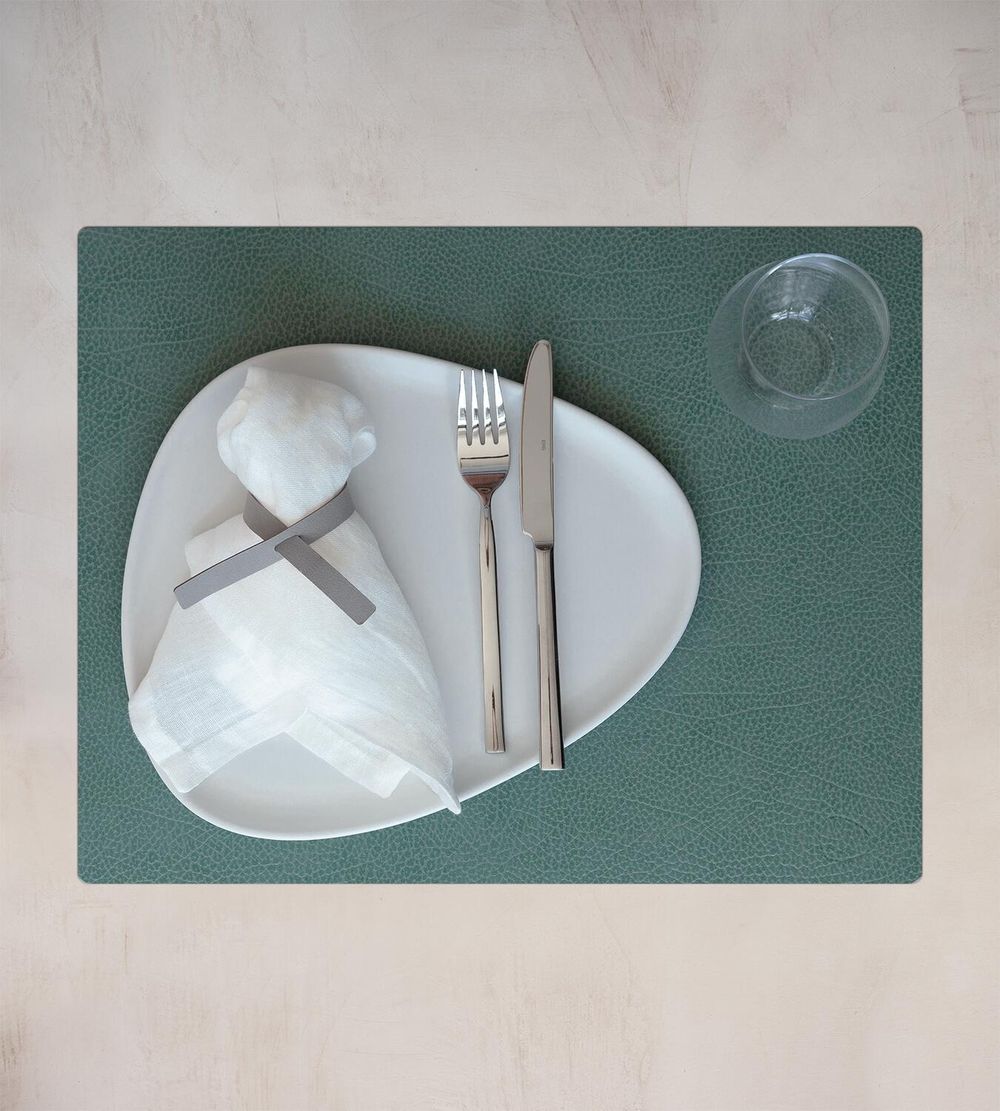 [product_category]-Lind Dna Square Placemat Hippo Leather L, Pastel Green-Lind DNA-5711591461457-981134-LIN-2