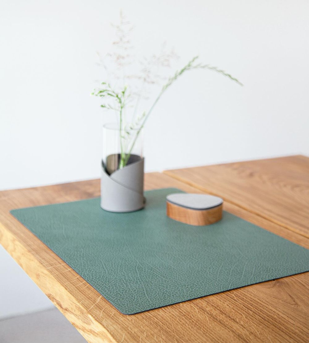 [product_category]-Lind Dna Square Placemat Hippo Leather L, Pastel Green-Lind DNA-5711591461457-981134-LIN-3
