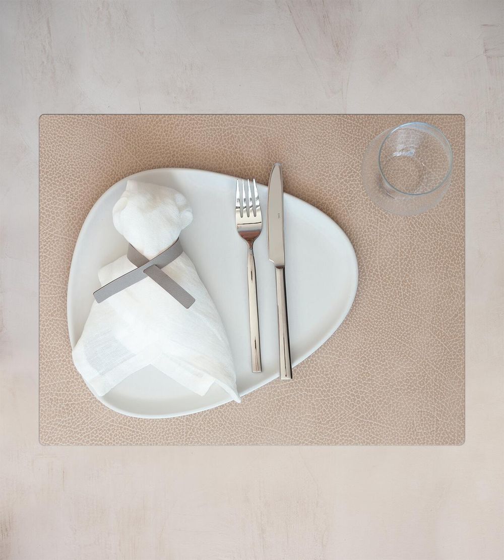 [product_category]-Lind Dna Square Placemat Hippo Leather L, Sand-Lind DNA-5711592161455-981322-LIN-2