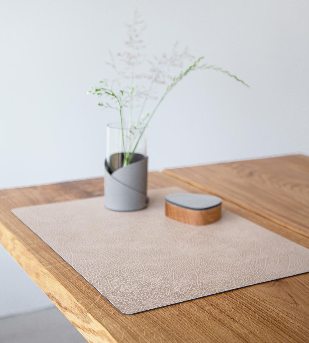 [product_category]-Lind Dna Square Placemat Hippo Leather L, Sand-Lind DNA-5711592161455-981322-LIN-3