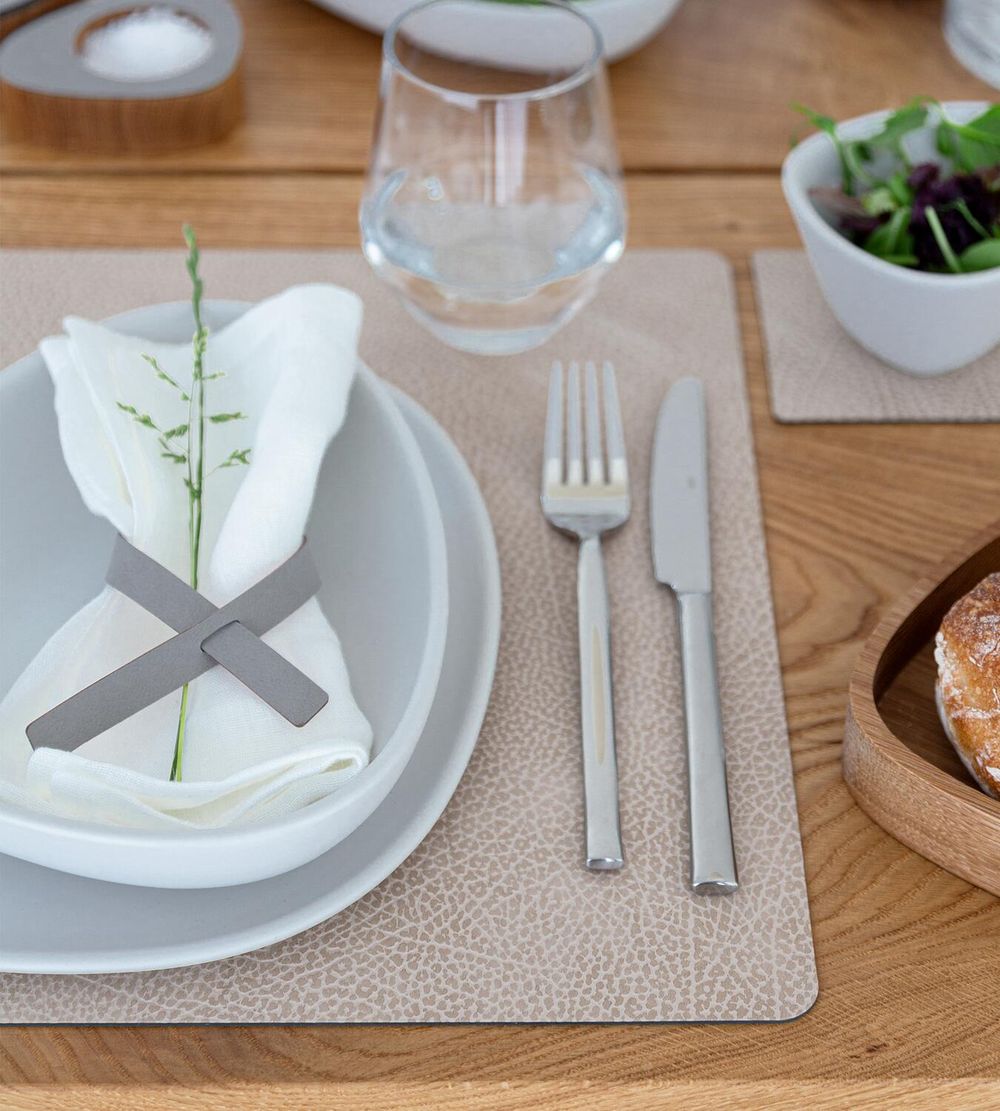 [product_category]-Lind Dna Square Placemat Hippo Leather L, Sand-Lind DNA-5711592161455-981322-LIN-4
