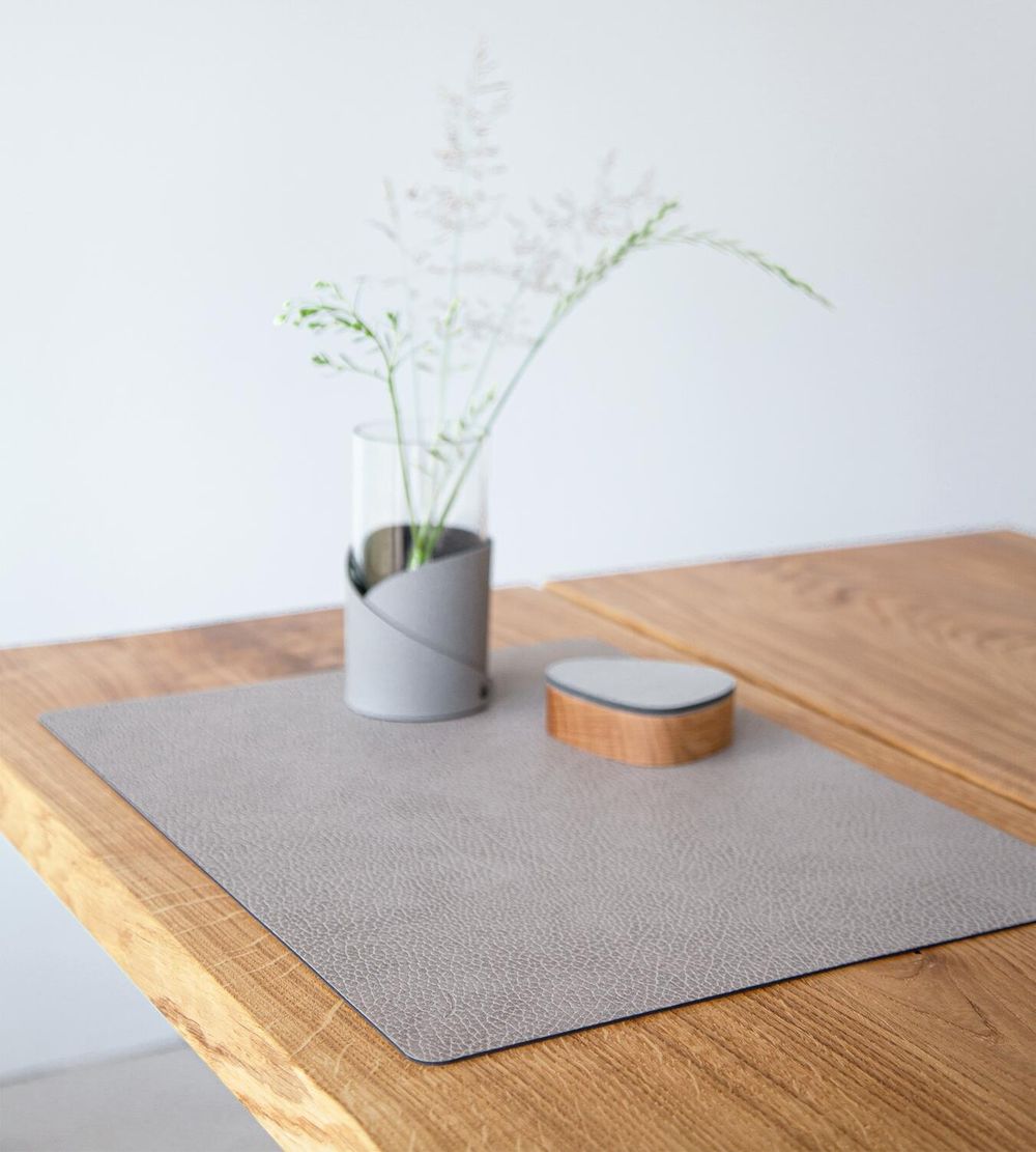 [product_category]-Lind Dna Square Placemat Hippo Leather L, White Grey-Lind DNA-5711590992181-98935-LIN-3