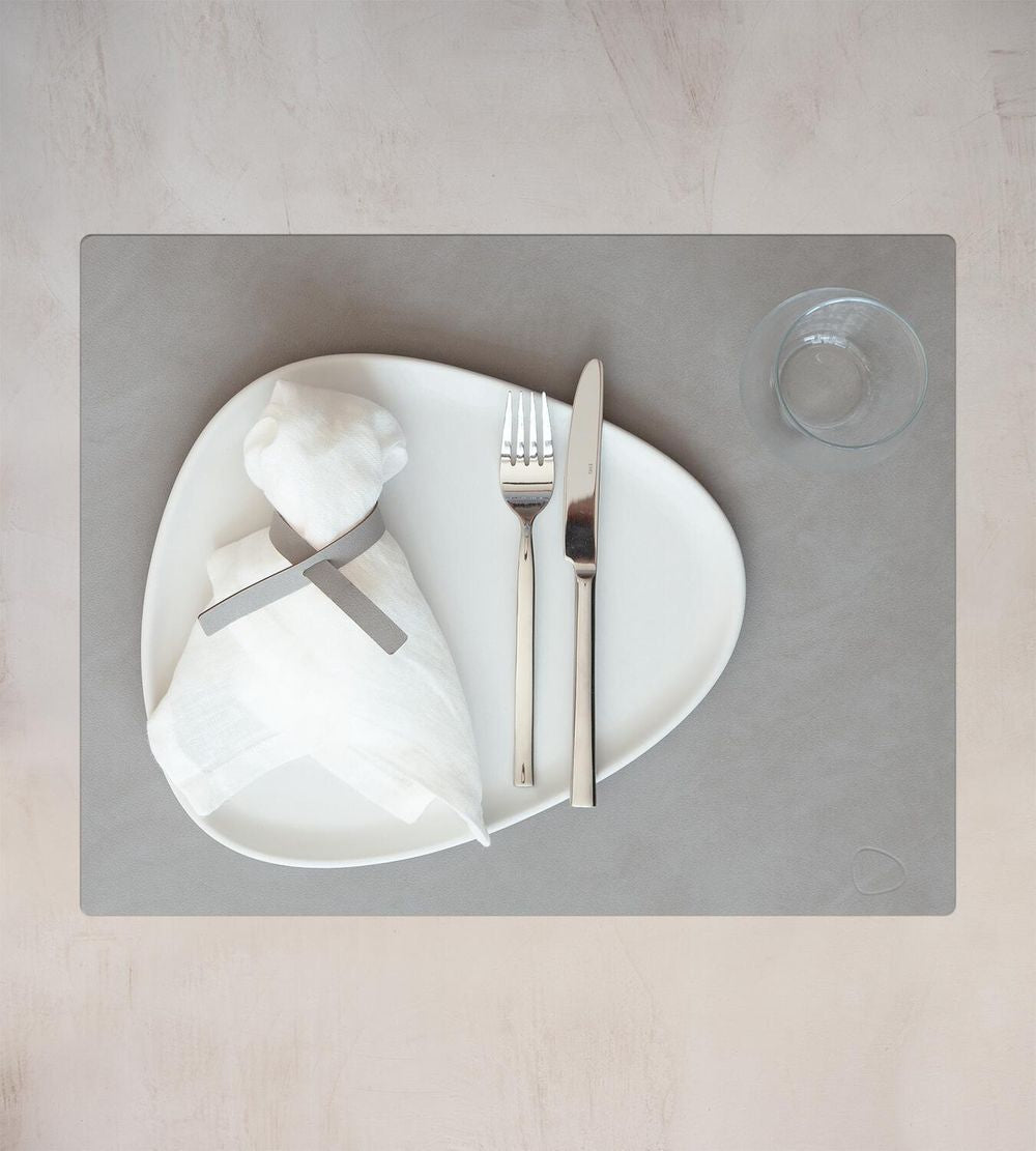 [product_category]-Lind Dna Square Placemat Nupo Leather L, Light Grey-Lind DNA-5711590133300-981170-LIN-2