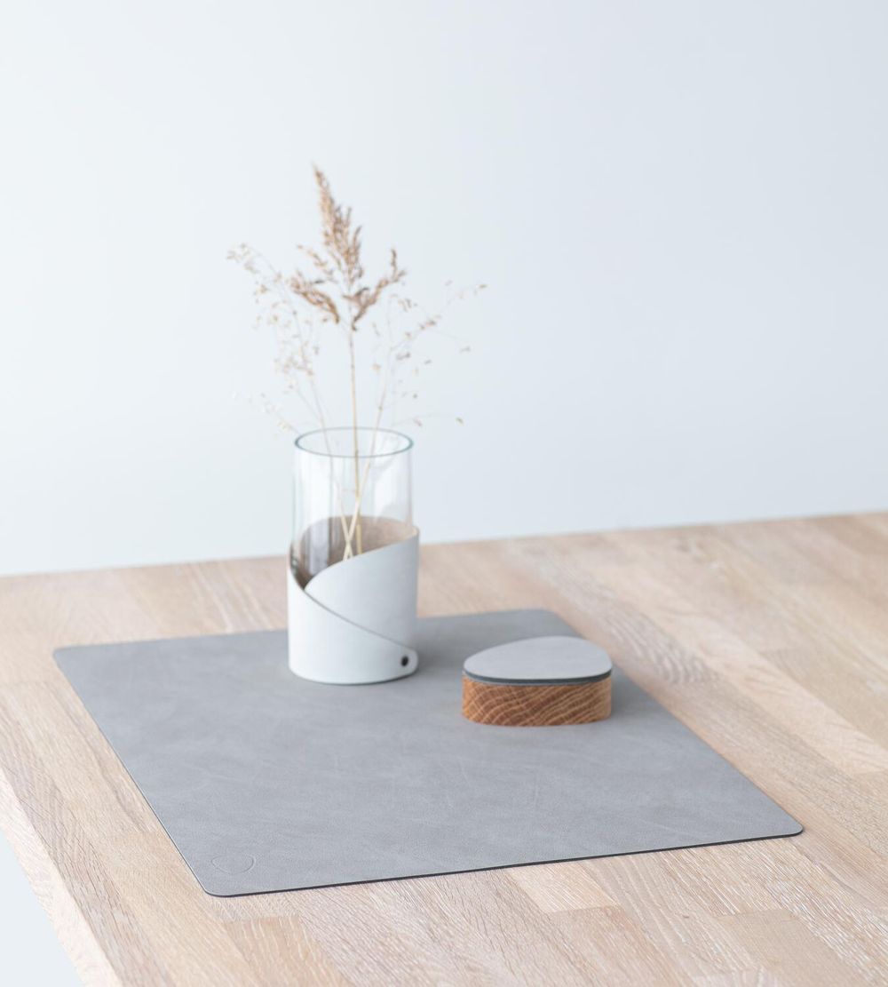 [product_category]-Lind Dna Square Placemat Nupo Leather L, Light Grey-Lind DNA-5711590133300-981170-LIN-4