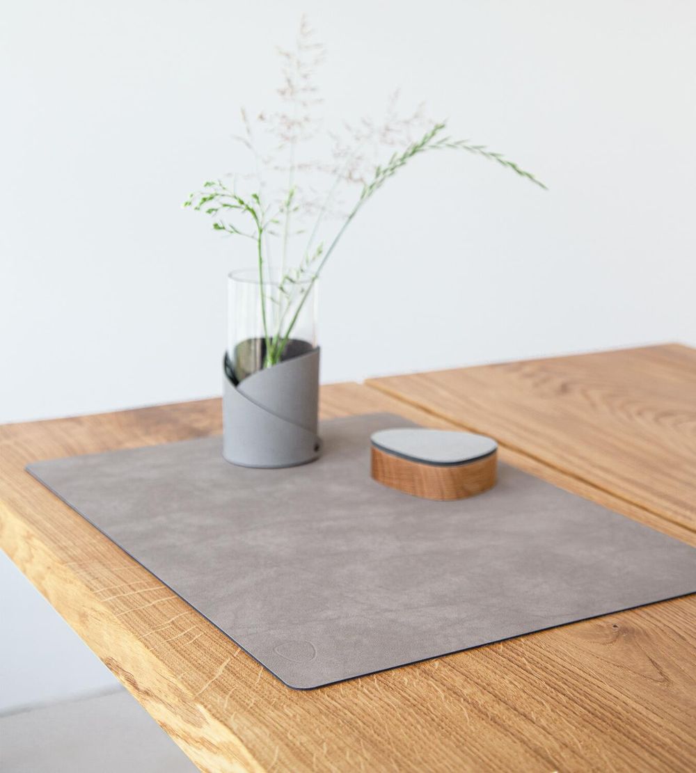 [product_category]-Lind Dna Square Placemat Nupo Leather L, Nomad Grey-Lind DNA-5711905522898-990236-LIN-4