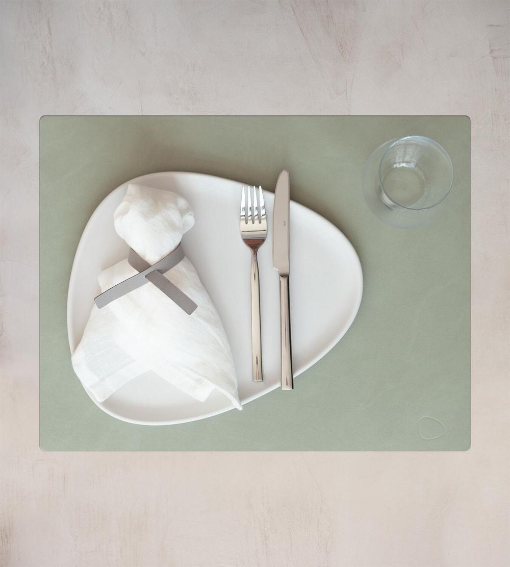 [product_category]-Lind Dna Square Placemat Nupo Leather L, Olive Green-Lind DNA-5711905517092-983612-LIN-2