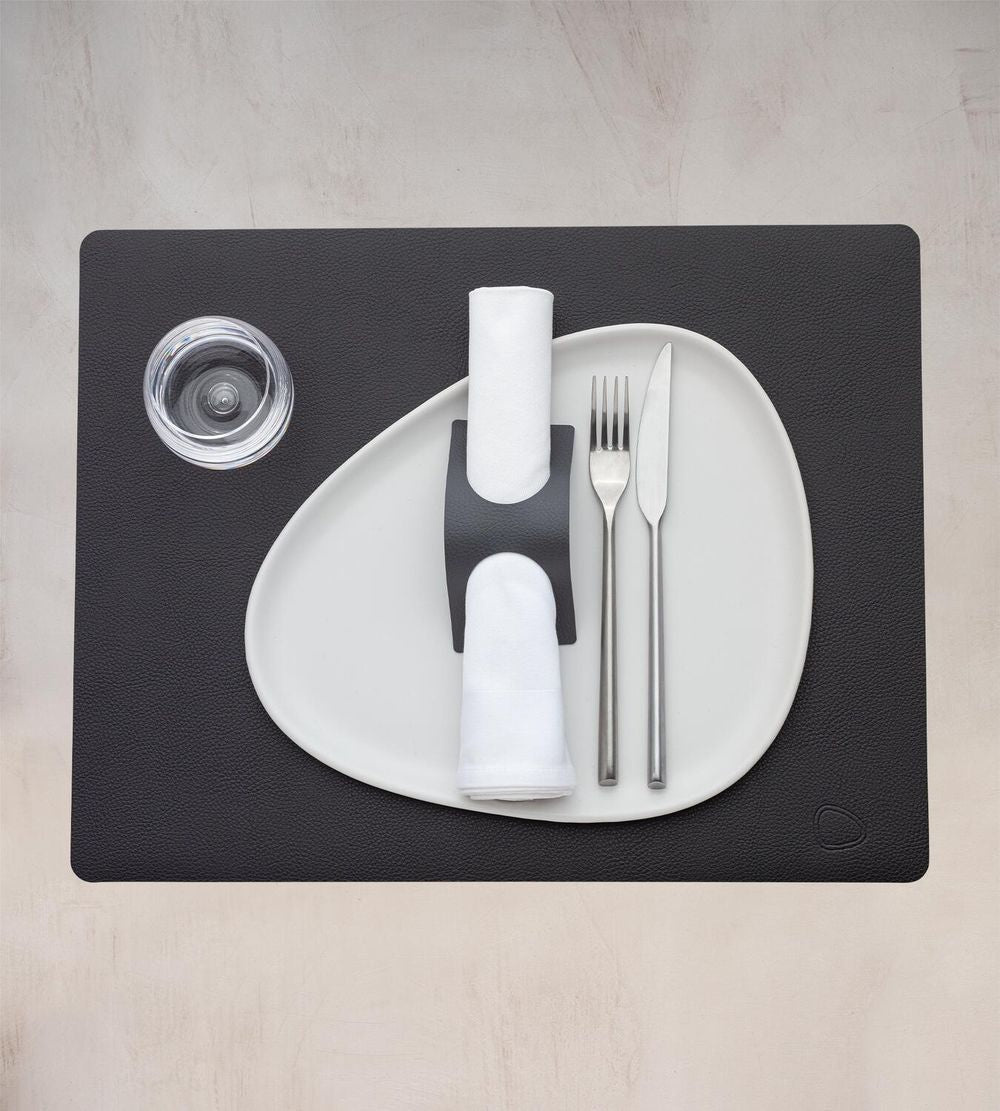 [product_category]-Lind Dna Square Placemat Serene Leather L, Black-Lind DNA-5711590996639-991487-LIN-2