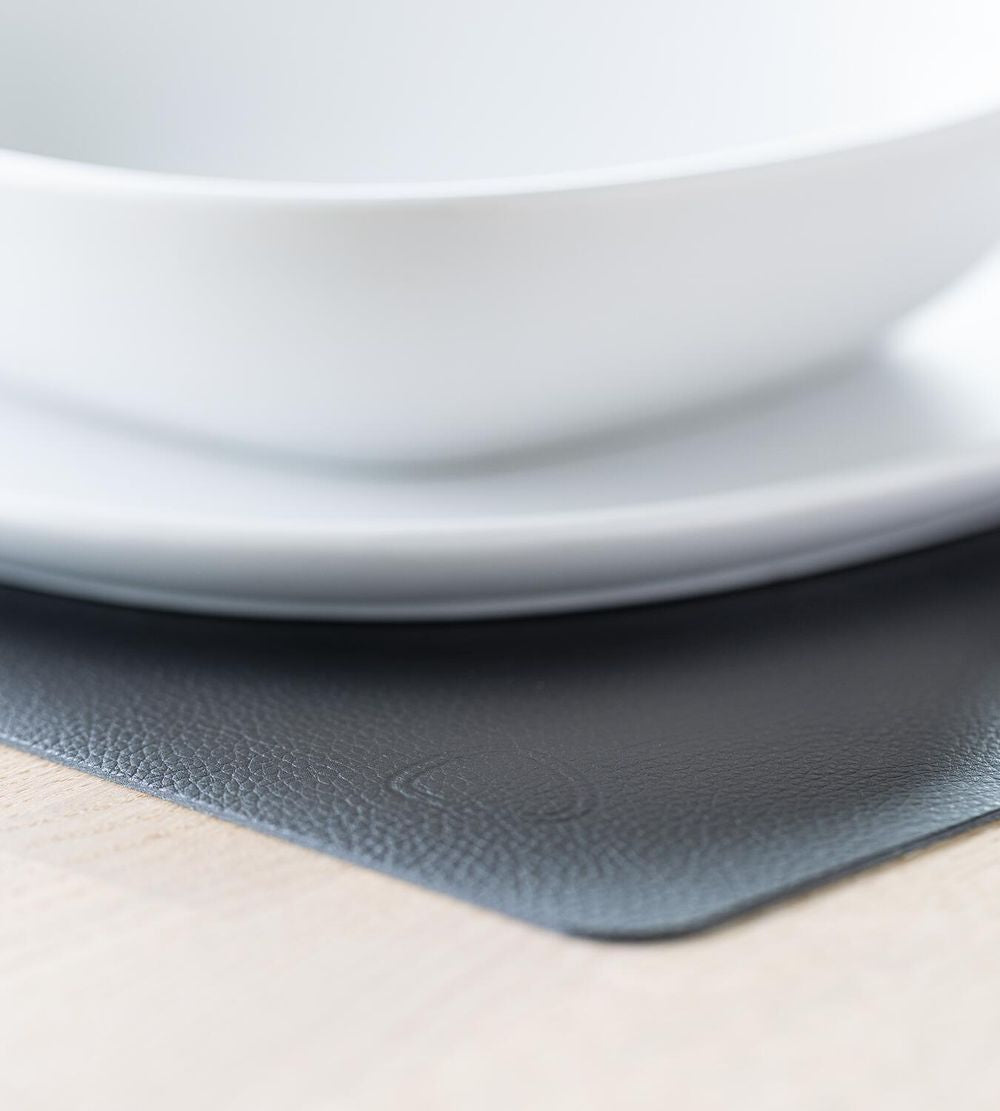 [product_category]-Lind Dna Square Placemat Serene Leather L, Black-Lind DNA-5711590996639-991487-LIN-5