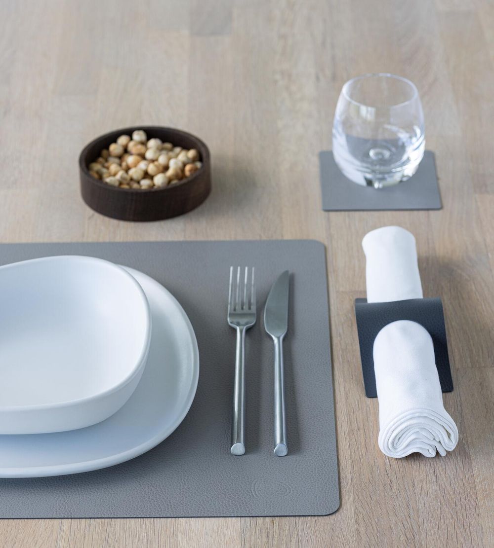 [product_category]-Lind Dna Square Placemat Serene Leather L, Grey-Lind DNA-5711590996615-991485-LIN-3