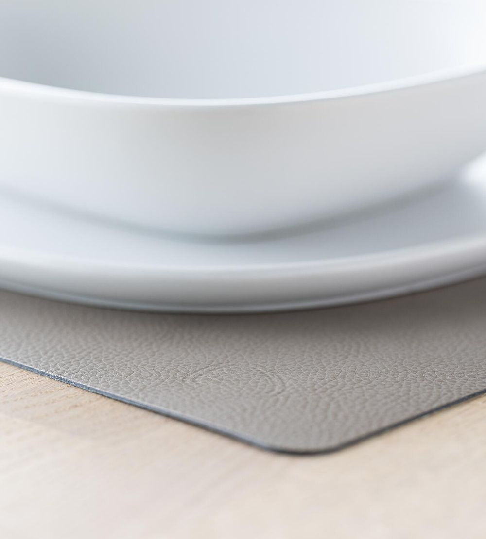 [product_category]-Lind Dna Square Placemat Serene Leather M, Grey-Lind DNA-5711590996660-991490-LIN-5