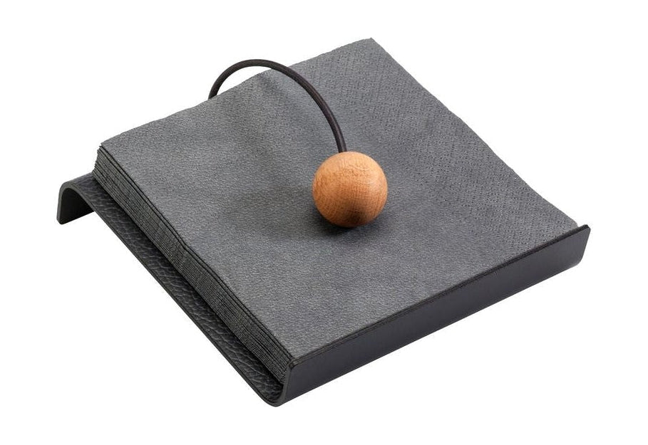 [product_category]-Lind Dna String Napkin Holder Hippo Leather, Black Anthracite/Black/Natural-Lind DNA-5711905517368-983639-LIN-1