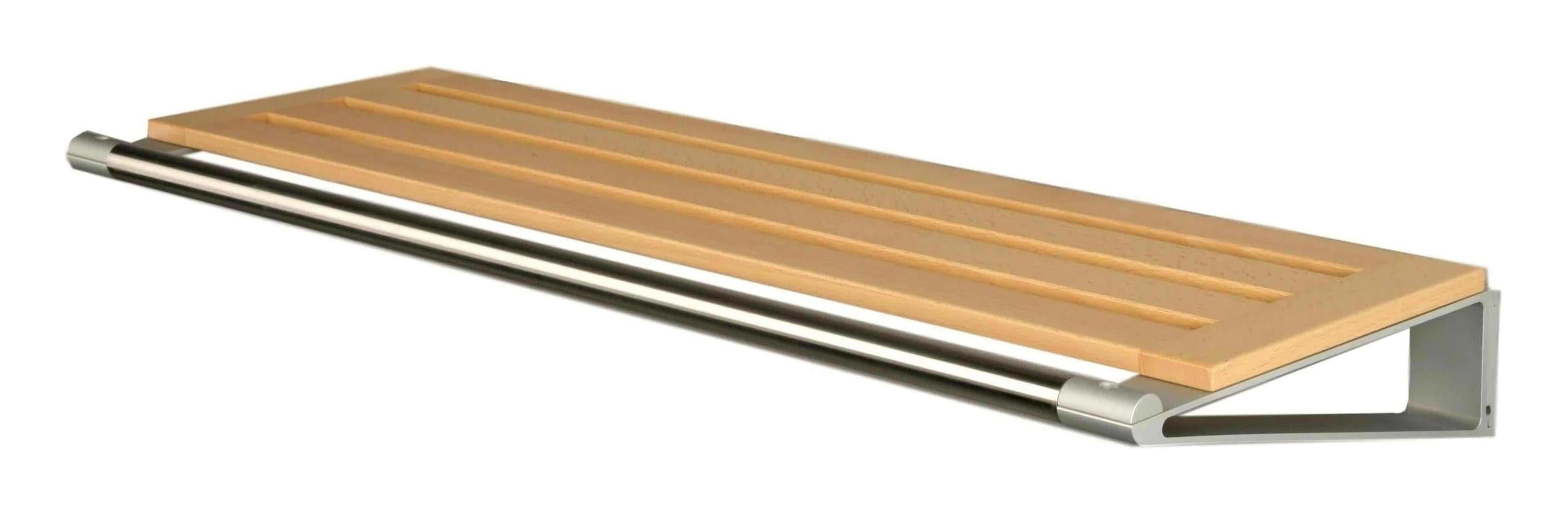 Loca Knax Hat Shelf 40 cm, buk/hliník
