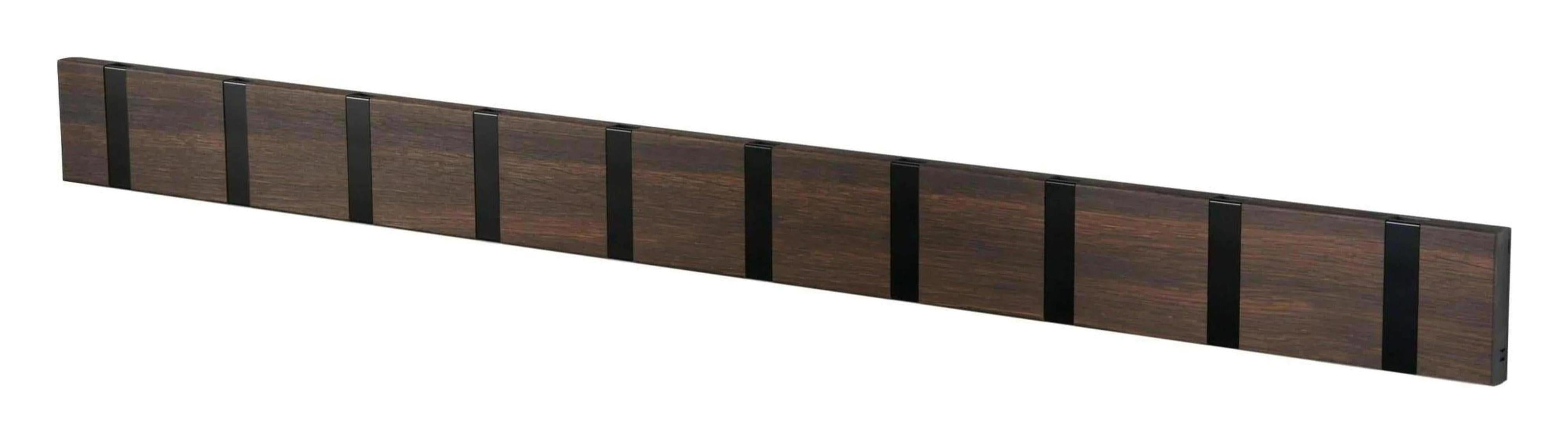 [product_category]-Loca Knax Horizontal Coat Rack 10 Hooks, Oak Tabac/Black-LOCA-5711394200178-110141-LOC-1
