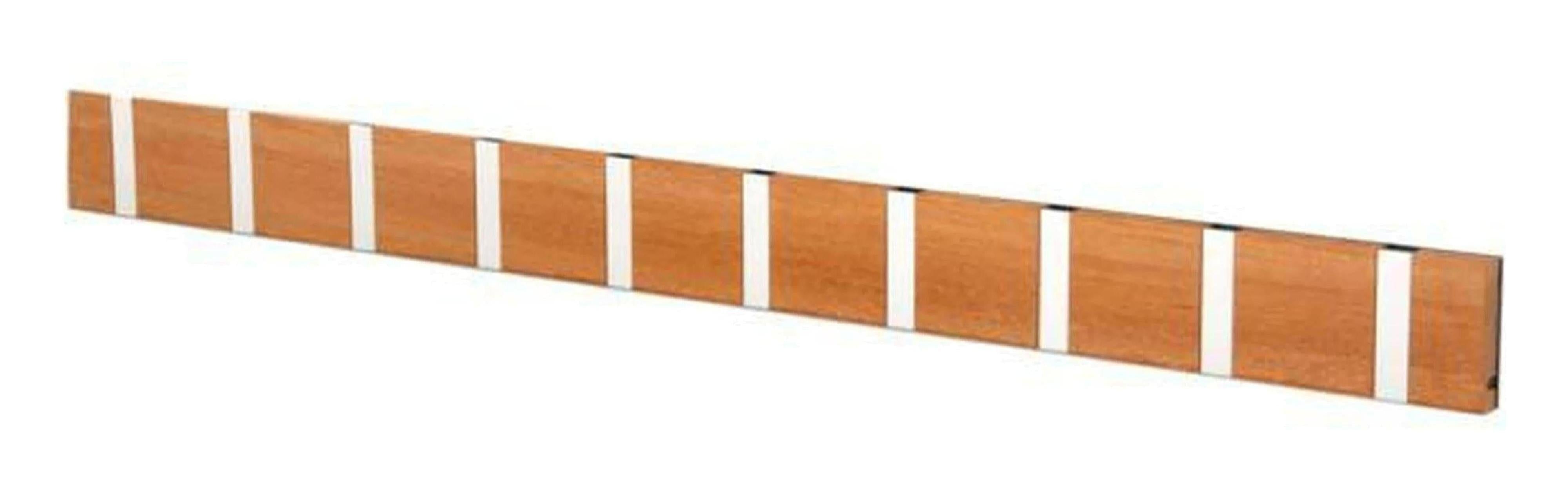 [product_category]-Loca Knax Horizontal Coat Rack 10 Hooks, Teak Oiled/Grey-LOCA-5711394200161-110132O-LOC-1