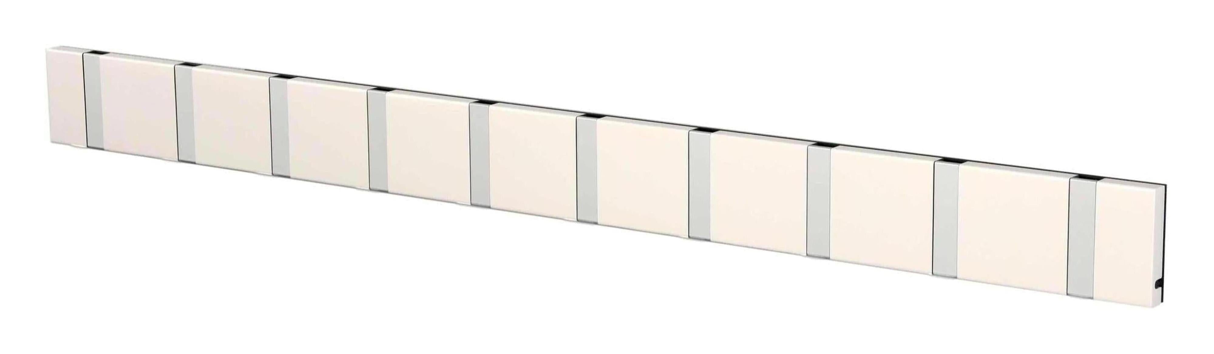 [product_category]-Loca Knax Horizontal Coat Rack 10 Hooks, White/Grey-LOCA-5711394200420-11062-LOC-1