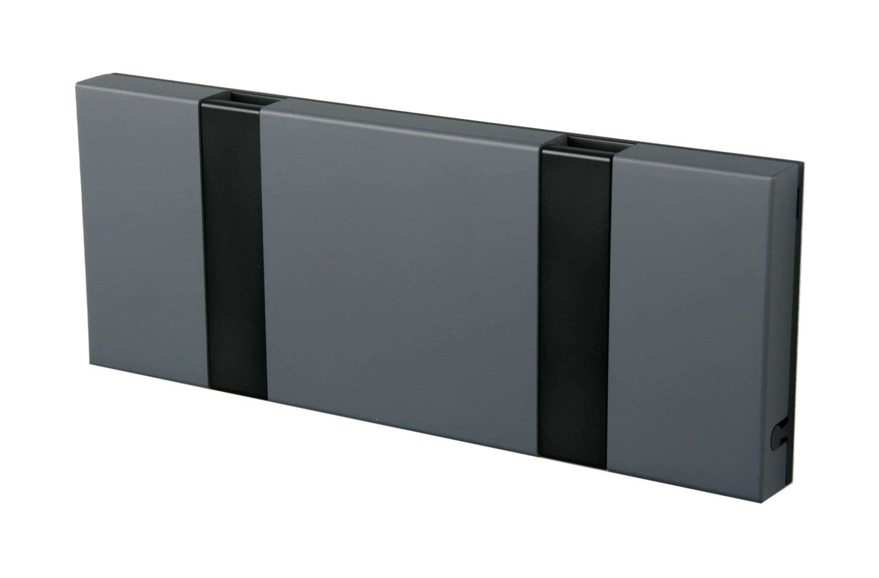 [product_category]-Loca Knax Horizontal Coat Rack 2 Hooks, Anthracite/Black-LOCA-5711394120193-102211-LOC-1
