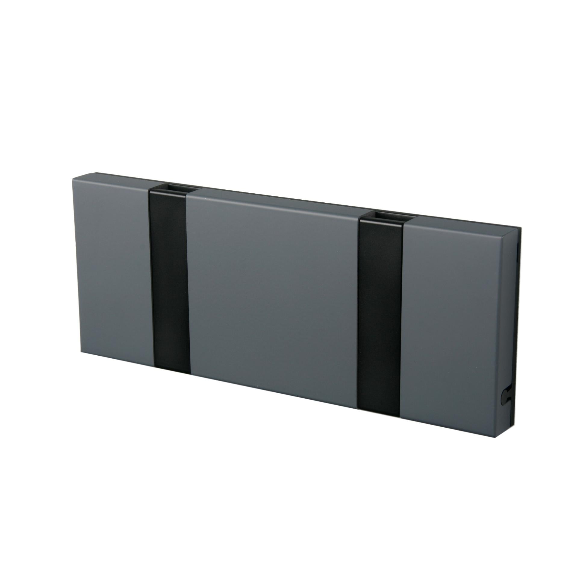 [product_category]-Loca Knax Horizontal Coat Rack 2 Hooks, Anthracite/Black-LOCA-5711394120193-102211-LOC-2