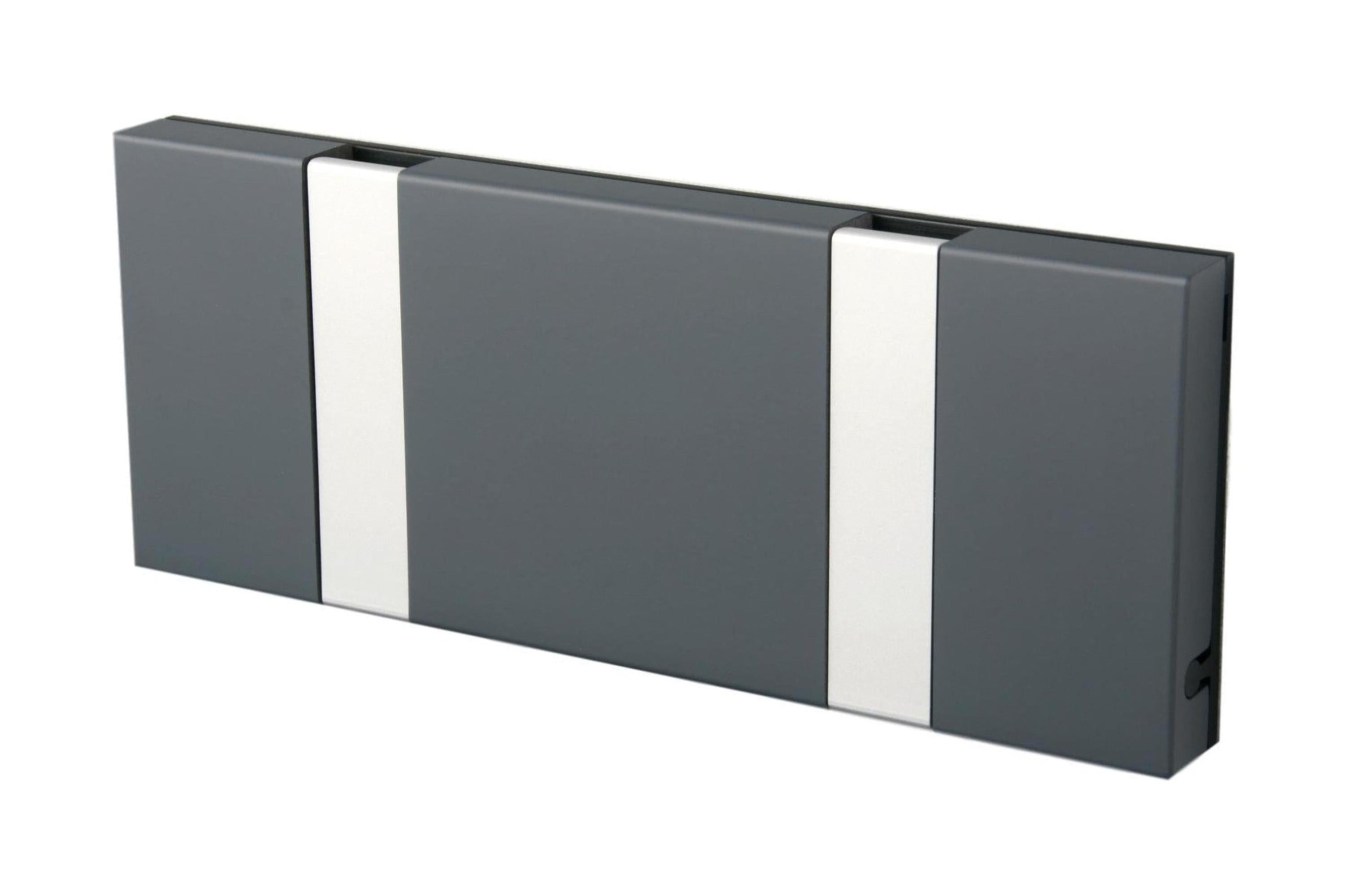 [product_category]-Loca Knax Horizontal Coat Rack 2 Hooks, Anthracite/Grey-LOCA-5711394120209-102212-LOC-1