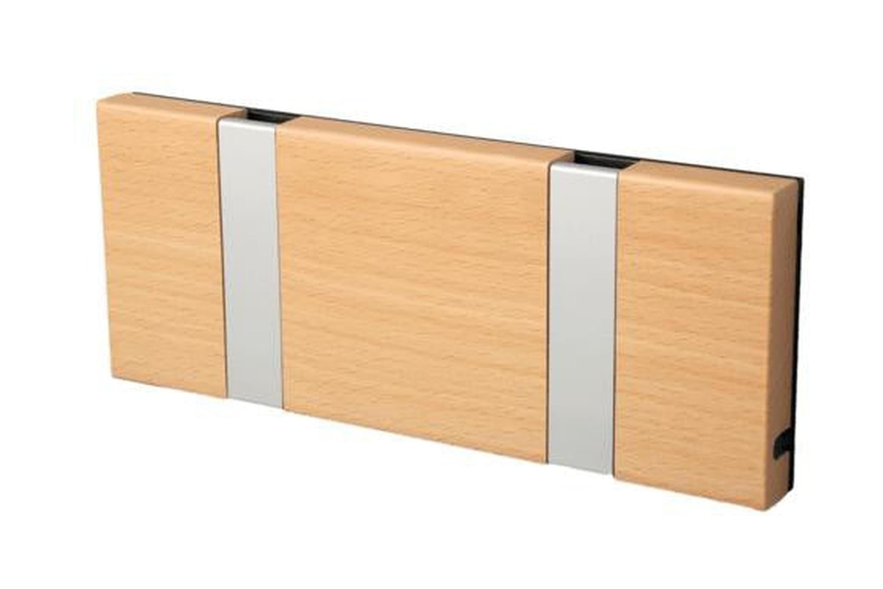 [product_category]-Loca Knax Horizontal Coat Rack 2 Hooks, Beech Soap/Grey-LOCA-5711394120070-10212S-LOC-1