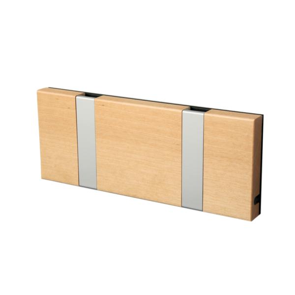 [product_category]-Loca Knax Horizontal Coat Rack 2 Hooks, Birch Oiled/Grey-LOCA-5711394120568-10282O-LOC-2