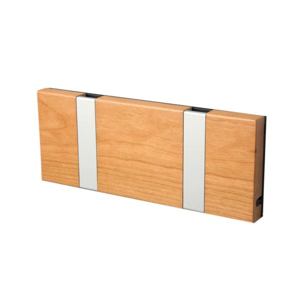 [product_category]-Loca Knax Horizontal Coat Rack 2 Hooks, Cherry Oiled/Grey-LOCA-5711394120384-10242O-LOC-2