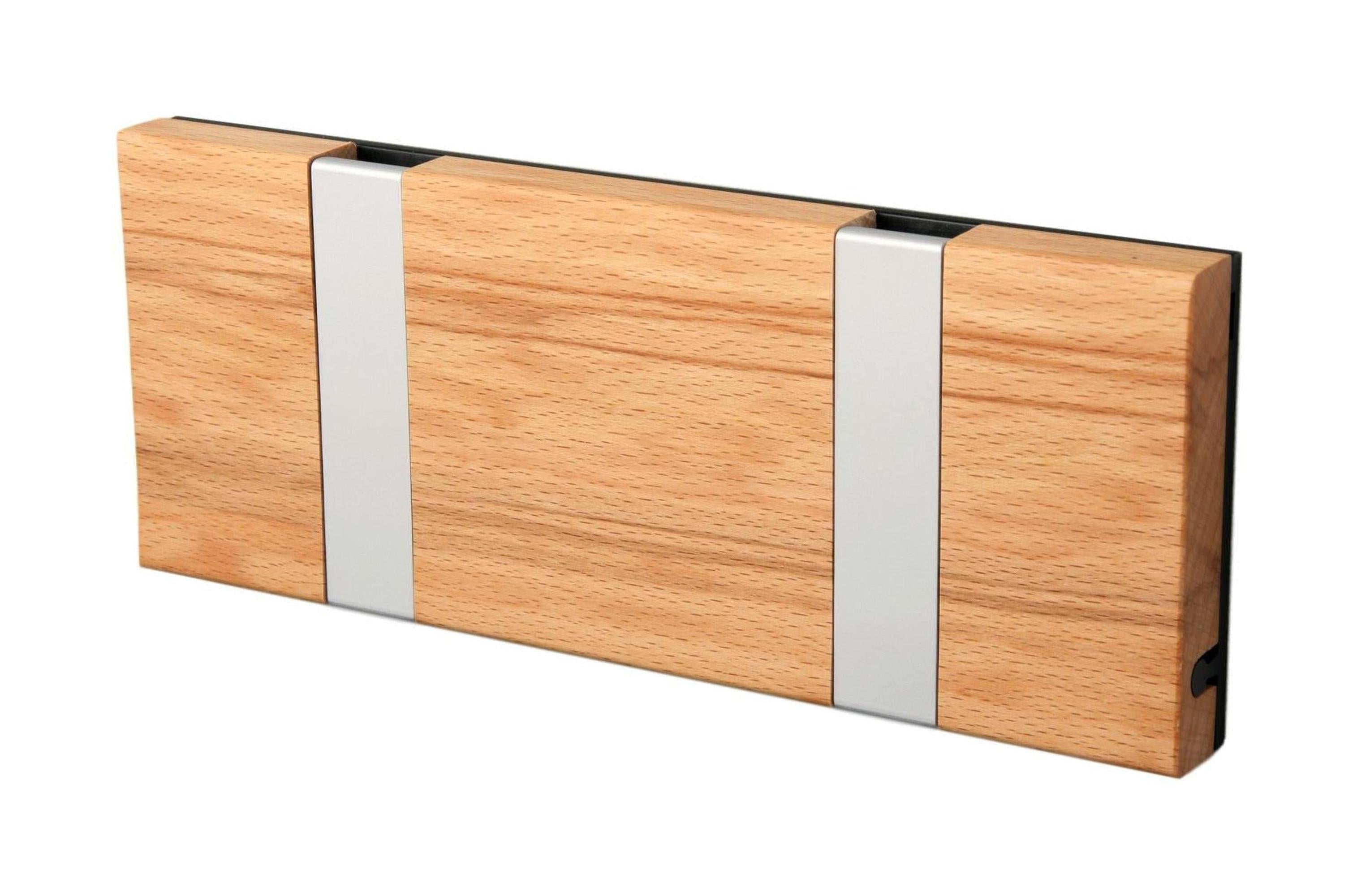 [product_category]-Loca Knax Horizontal Coat Rack 2 Hooks, Core Beech/Grey-LOCA-5711394120704-102152-LOC-1