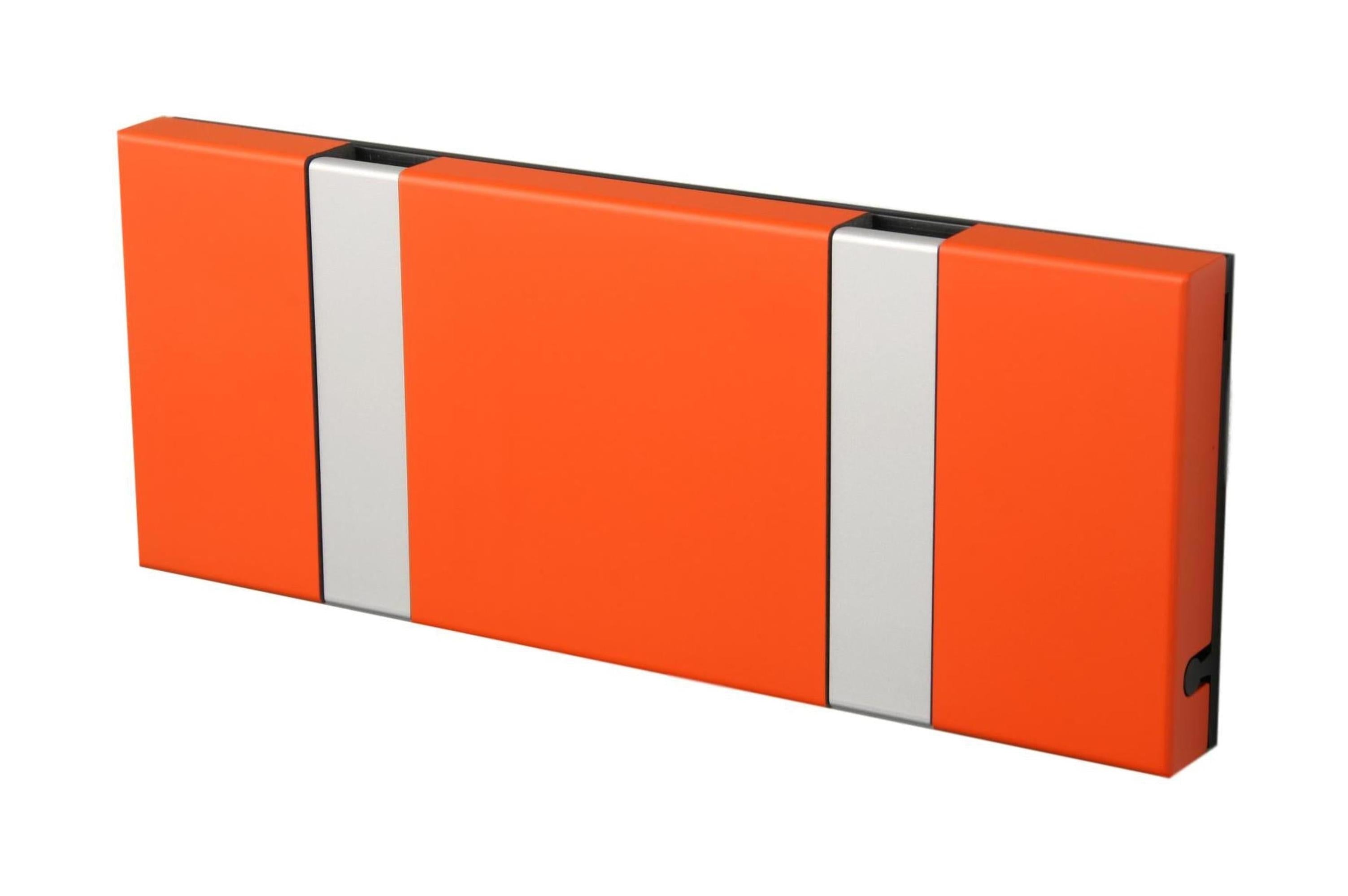 [product_category]-Loca Knax Horizontal Coat Rack 2 Hooks, Hot Orange/Grey-LOCA-5711394120322-102272-LOC-1