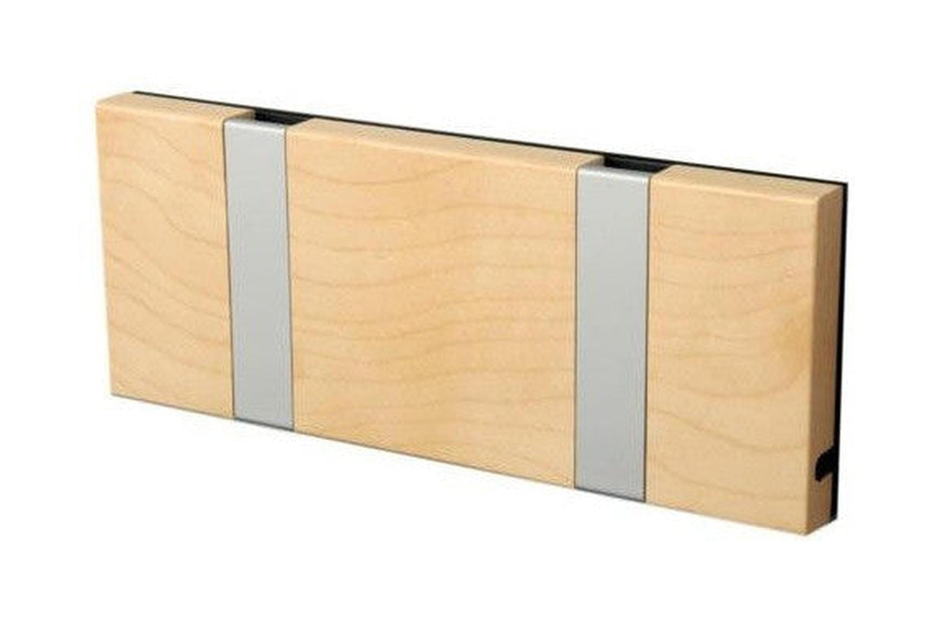 [product_category]-Loca Knax Horizontal Coat Rack 2 Hooks, Maple Oiled/Grey-LOCA-5711394120483-10272O-LOC-1