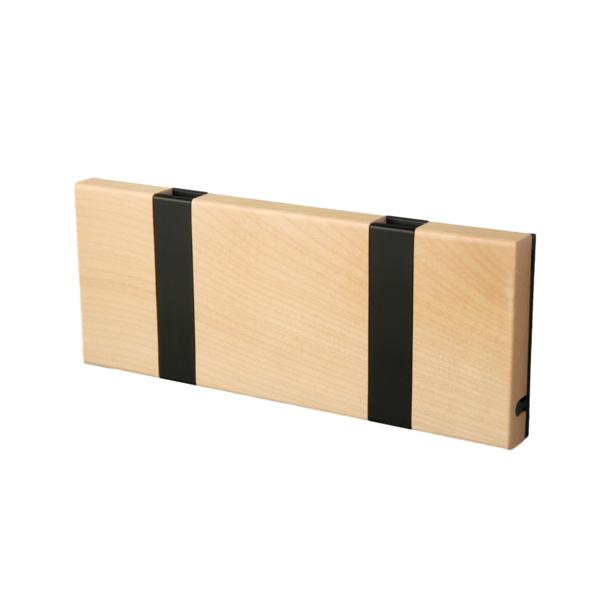 [product_category]-Loca Knax Horizontal Coat Rack 2 Hooks, Maple Soaped/Black-LOCA-5711394120452-10271S-LOC-2