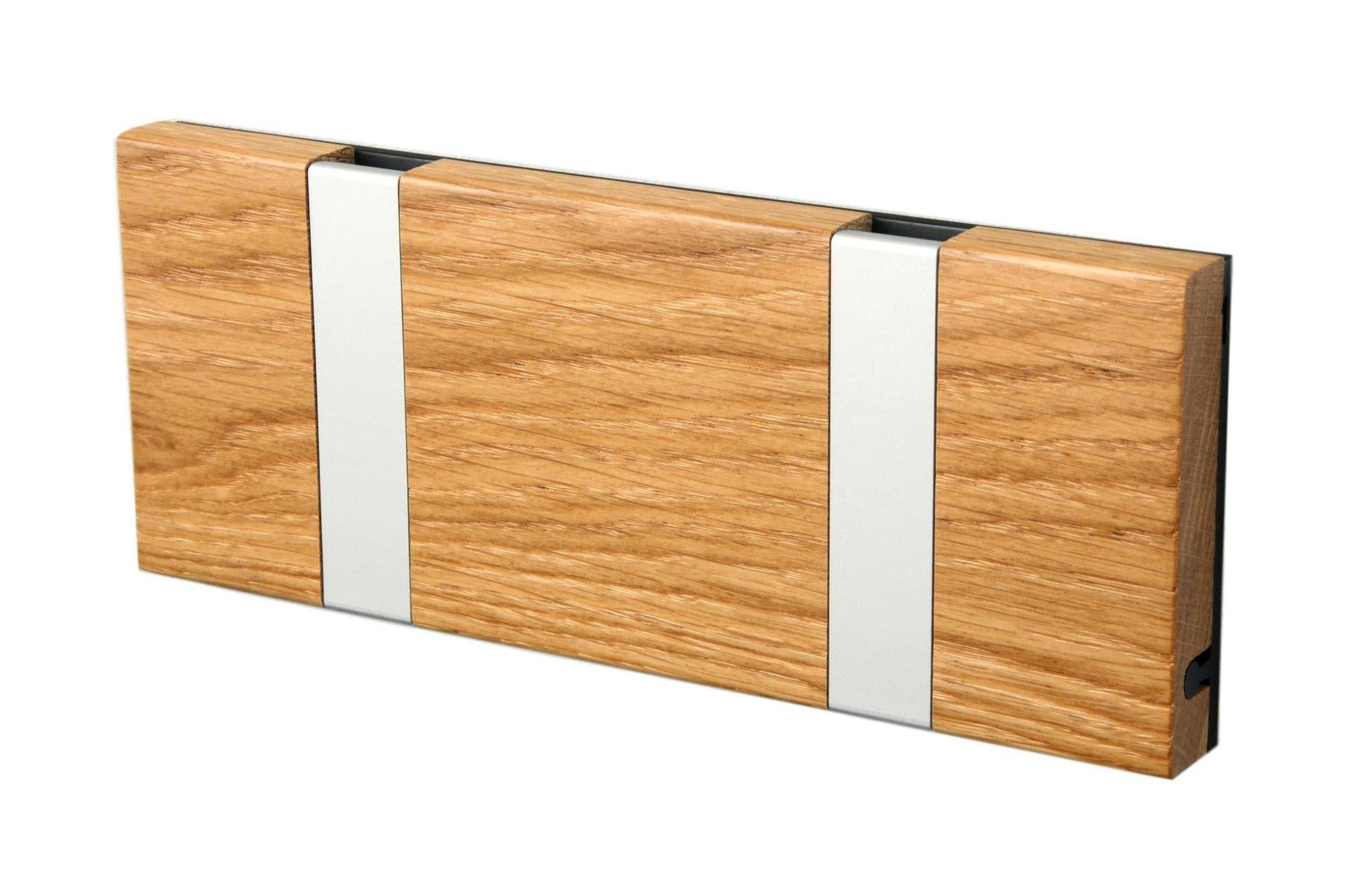 [product_category]-Loca Knax Horizontal Coat Rack 2 Hooks, Oak Lacquered/Grey-LOCA-5711394120643-10292L-LOC-1