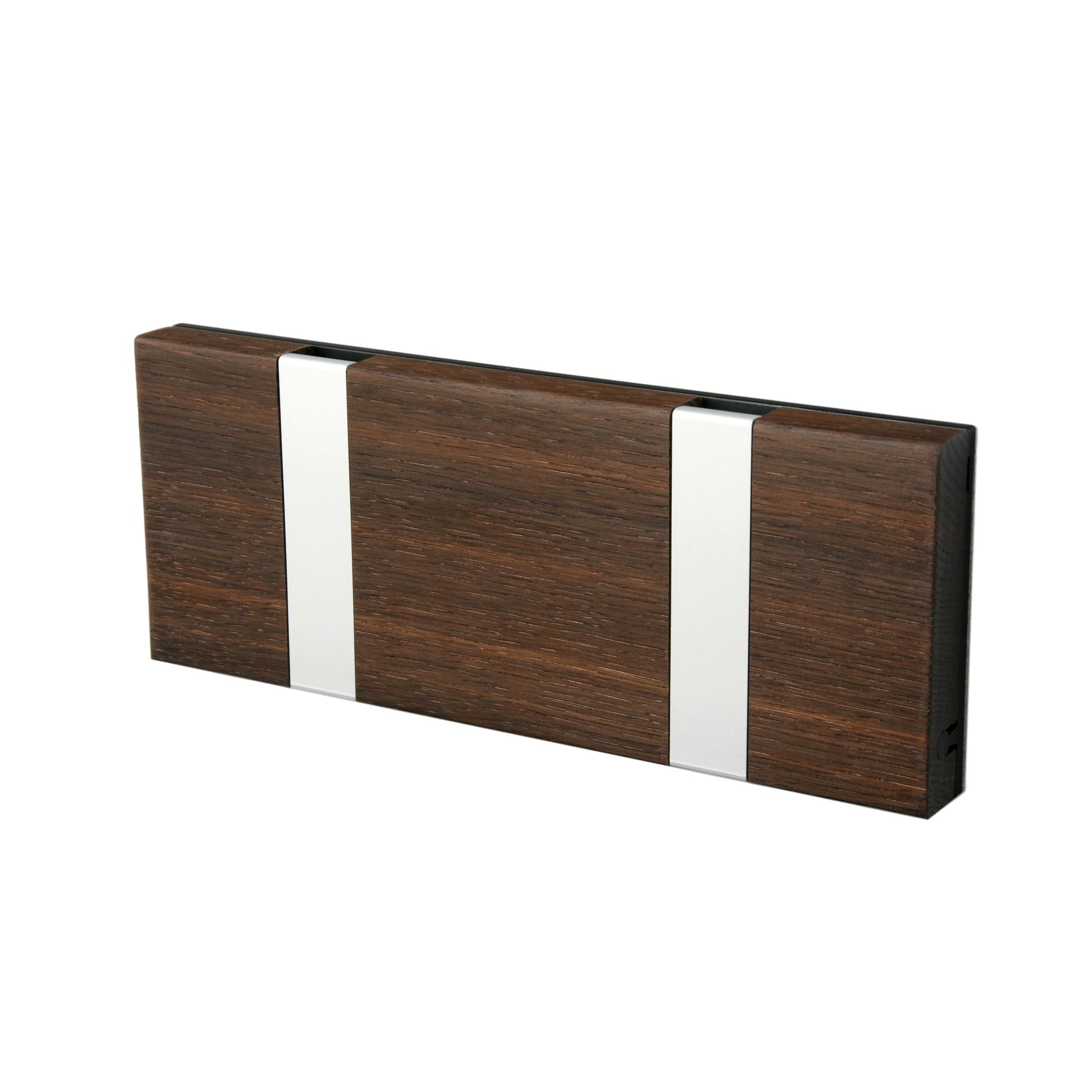 [product_category]-Loca Knax Horizontal Coat Rack 2 Hooks, Oak Tabac/Grey-LOCA-5711394120186-102142-LOC-2