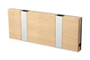 Loca Knax Horizontal Coat Rack 2 Hooks, Oak Untreated/Grey