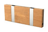 Loca Knax Horizontal Coat Rack 2 Hooks, Teak Untreated/Grey