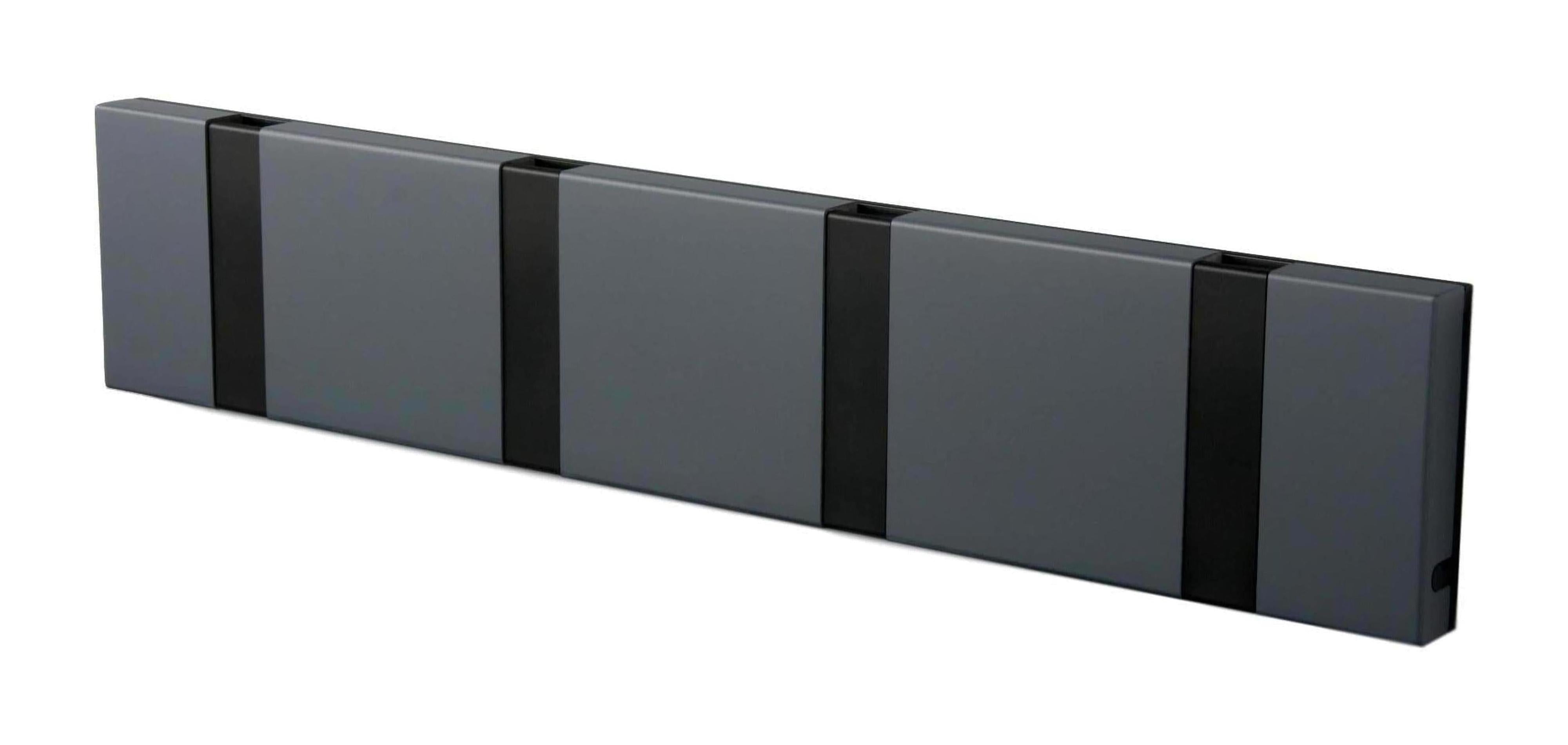 [product_category]-Loca Knax Horizontal Coat Rack 4 Hooks, Anthracite/Black-LOCA-5711394140191-104211-LOC-1