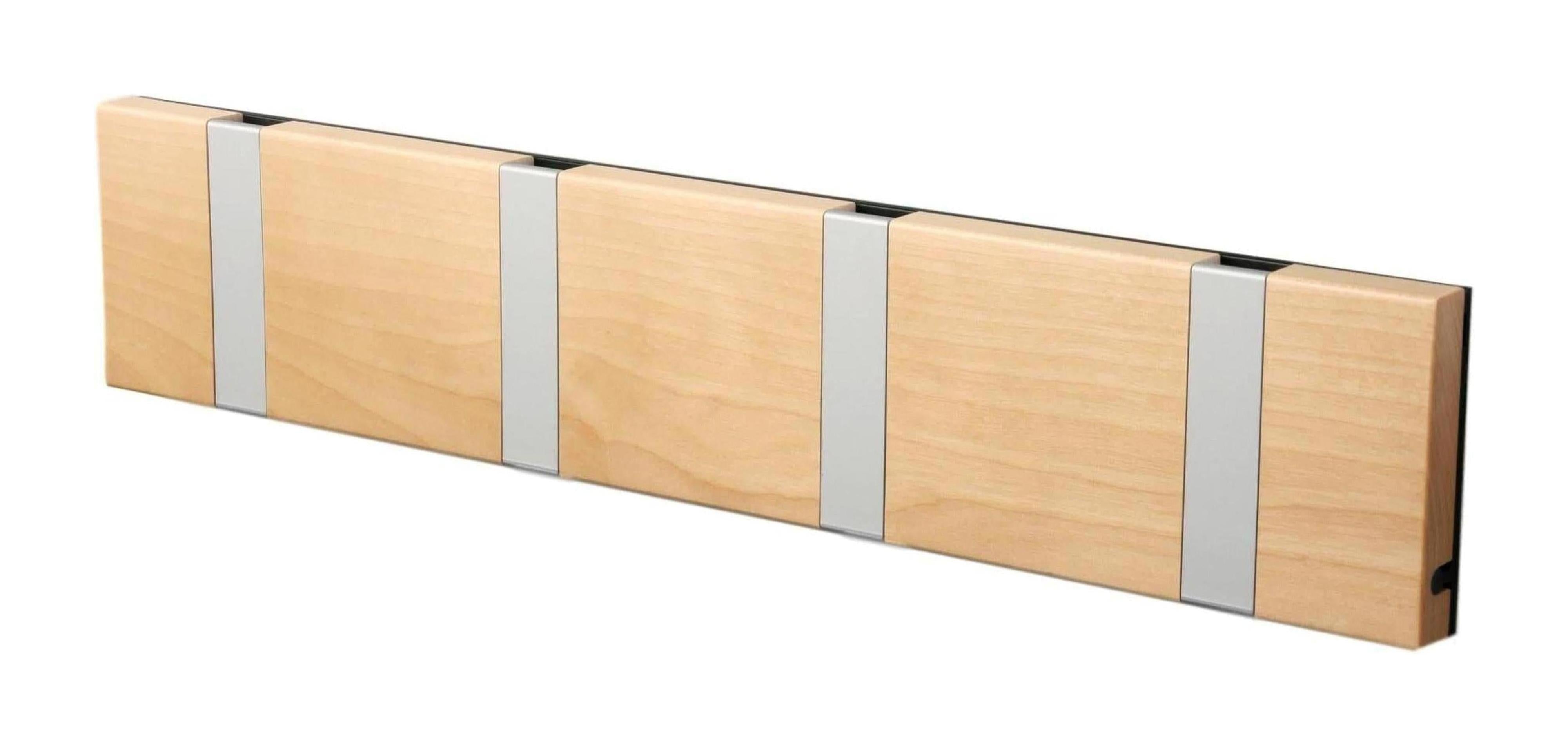 [product_category]-Loca Knax Horizontal Coat Rack 4 Hooks, Birch/Grey-LOCA-5711394140559-10482-LOC-1